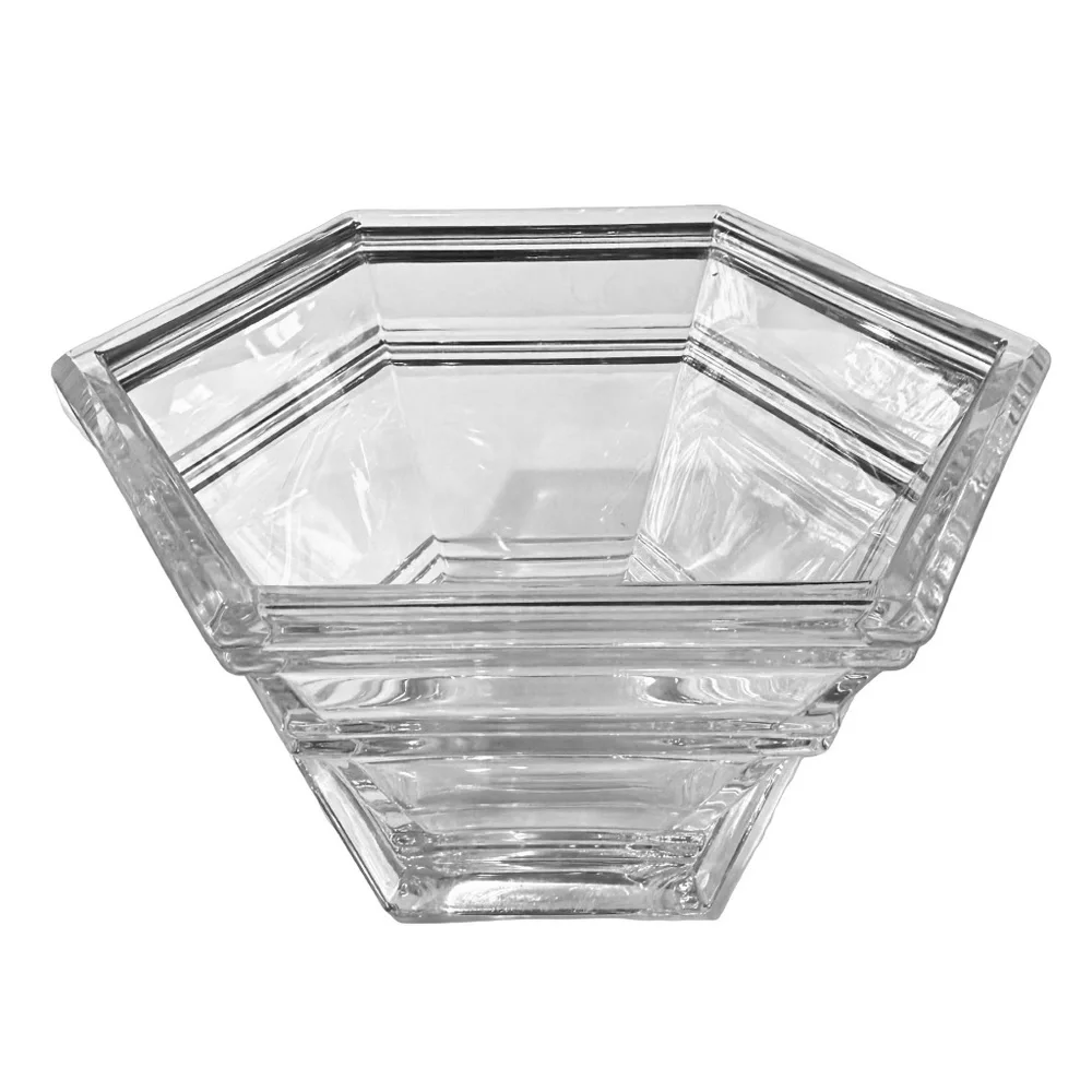 TIFFANYy & CO. Vintage Windham Hexagon Clear Crystal Bowl 7.5”